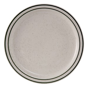 424-TES009 9 1/2" Round Emerald Plate - Ceramic, American White