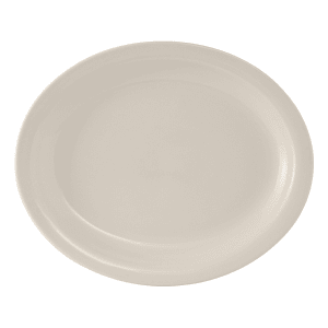 424-TNR014 13 1/4" x 10 1/2" Oval Nevada Platter - Ceramic, American White
