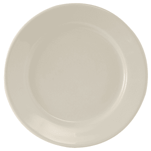 424-TRE021 12" Round Reno Plate - Ceramic, American White