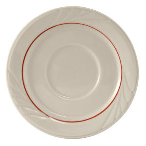 424-YBE054 5 1/2" Round Monterey Saucer - Ceramic, Eggshell