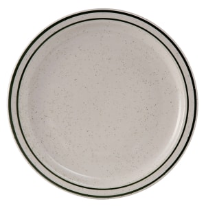 424-TES016 10 1/2" Round Emerald Plate - Ceramic, American White