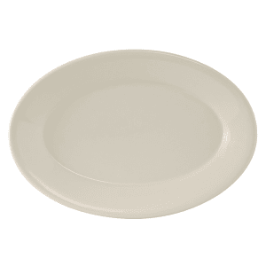424-TRE026 8 1/4" x 5 3/4" Oval Reno Platter - Ceramic, American White