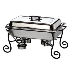 166-CF1 Chafer Frame & Cup w/ Side Handle, Black/Wrought Iron