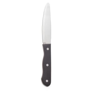 264-880528R 5" Black Delrin Steak Knife w/ Black Plastic Delrin Handle