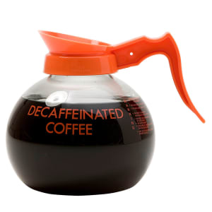 965-70280200406 64 oz Regular Coffee Decanter w/ Orange Plastic Handle