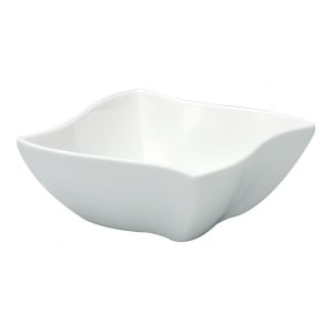 324-F8010000733 16 1/4 oz Square Buffalo Bowl - Porcelain, Bright White