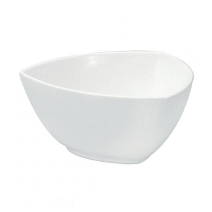 324-F8010000765 30 3/4 oz Triangular Buffalo Bowl - Porcelain, Bright White