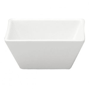 324-F8010000714S 15 1/2 oz Square Buffalo Bowl - Porcelain, Bright White