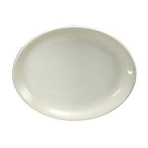 324-F9000000391 Oval Buffalo Platter - 15 1/2" x 10 7/8", Porcelain, Cream White