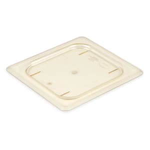 144-60HPC150 H-Pan Food Pan Cover - 1/6 Size, Non-Stick, Flat, Amber