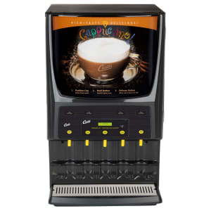 965-PCGT5 Cappuccino Machine w/ (3) 5 lb & (2) 10 lb Hoppers & (5) Dispensers, 120v