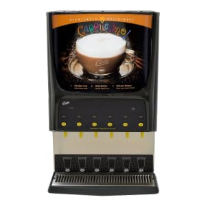 965-PCGT6300 Cappuccino Machine w/ (2) 3 lb & (1) 10 lb Hoppers & (6) Dispensers, 120v