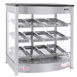 248-FWD3S12P 25 5/8" Full Service Countertop Heated Display Case  - (3) Shelves, 120v