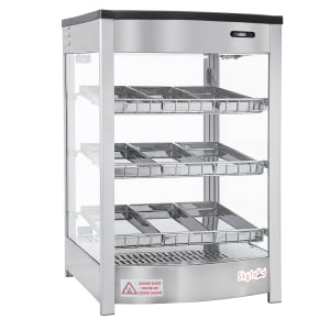 248-FWD3S9P 18 7/8" Full Service Countertop Heated Display Case  - (3) Shelves, 120v