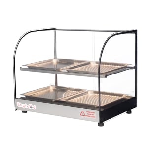 248-FWDC2224P 22 1/2" Full Service Countertop Heated Display Case  - (2) Shelves, 120v