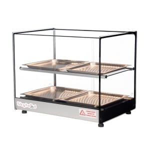 248-FWDS2224P 22 1/2" Full Service Countertop Heated Display Case  - (2) Shelves, 120v