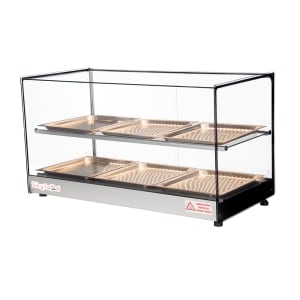 248-FWDS2336P 33" Full Service Countertop Heated Display Case  - (2) Shelves, 120v