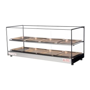 248-FWDS2438P 43 5/16" Full Service Countertop Heated Display Case  - (2) Shelves, 120v