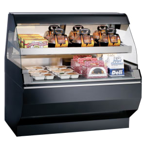 139-ED2SYS48BLK 48" Halo Heat® Full Service Hot Food Display - Curved Glass, 120/208-240v/1p...