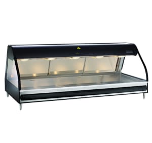 139-ED2SYS72BLK 72" Halo Heat® Full Service Hot Food Display - Curved Glass, 120/208-240v/1p...