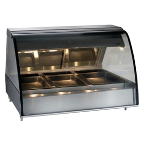 139-TY248BLK 48" Full Service Countertop Heated Display Case - (3) Pan Capacity, 120v/208 24...