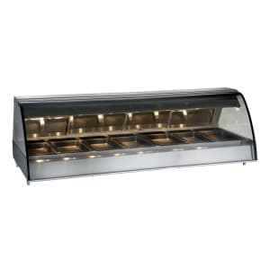139-TY296BLK 96" Full Service Countertop Heated Display Case - (7) Pan Capacity, 120v/208 24...