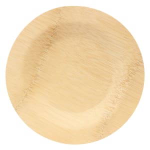 229-BAMDRP7 7" Round Bamboo Disposable Plate, Natural