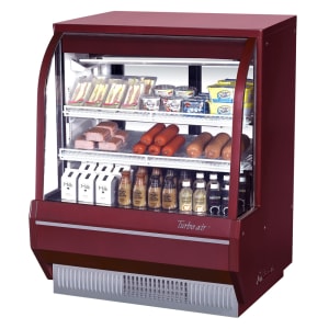 Turbo Air TCDD-48H-R-N 48 1/2&quot; Full Service Deli Case w/ Curved Glass - (3) Levels, 115v