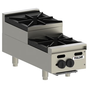 207-VHP212UNG 12" Gas Hotplate w/ (2) Burners & Infinite Controls, Natural Gas