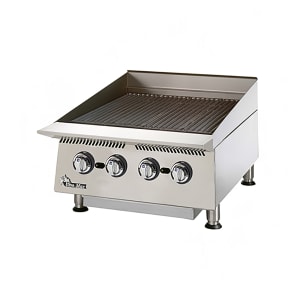 062-8024CBNG 24" Gas Charbroiler w/ Cast Iron Grates - Manual Controls, Convertible