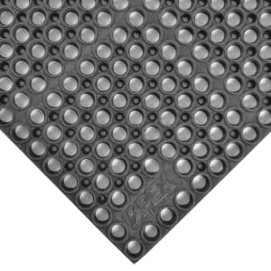 195-182998 San-EZE Grease Resistant Floor Mat, 2 7/16' x 3 1/4', 7/8" Thick, Black