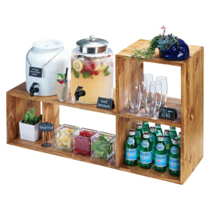 151-193399 Rectangular Buffet Riser - 38"W x 12"D x 24"H, Reclaimed Wood
