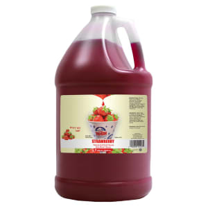 231-1227 Strawberry Snow Cone Syrup, Ready-To-Use, (4) 1 gal Jugs