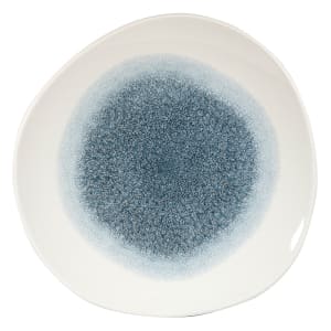 893-RKTBOG111 11 1/4" Round Raku Plate - Ceramic, Topaz Blue