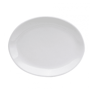 324-F8000000331 Oval Buffalo Euro Platter - 8" x 6 1/4", Porcelain, Bright White