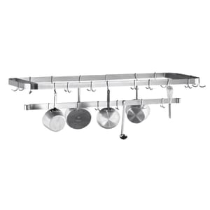 009-SWT72 72" Table-Mount Pot Rack w/ (18) Hooks, Stainless Steel