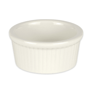 793-DC13DW 6 oz Fluted Ramekin - Ceramic, White