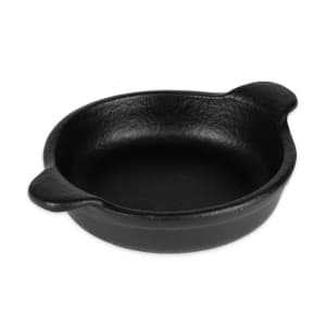 793-DC594BI 10 oz. Round, Ceramic Baking Dish, Black