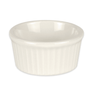 793-DC844W 2 oz Fluted Ramekin - Ceramic, White