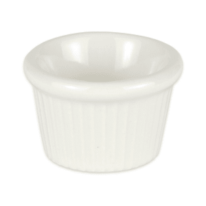 793-DC843W 1 oz Fluted Ramekin - Ceramic, White