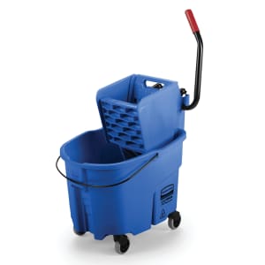 007-758888BL 35 qt WaveBrake Mop Bucket Combo - Side Press Wringer, Plastic, Blue