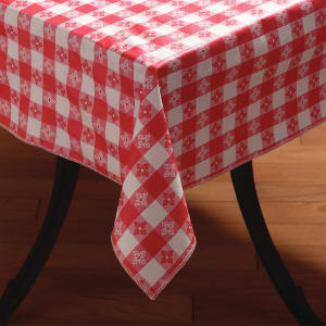 223-51515252SM001 Square Tablecloth, Vinyl, 52",  Red
