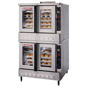 015-DFG100ESDBLNG Double Full Size Natural Gas Convection Oven - 45,000 BTU 