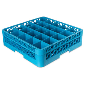 028-RG25114 OptiClean™ Glass Rack w/ (25) Compartments - (1) Extender, Blue