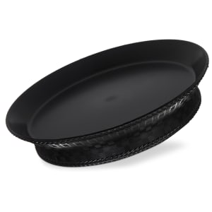 028-652703 10-3/8" Round WeaveWear Platter - Plastic, Black
