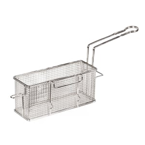 062-530TBR Fryer Basket w/ Uncoated Handle & Front Hook - Right Twin, 11 1/4" x 4" x 5"