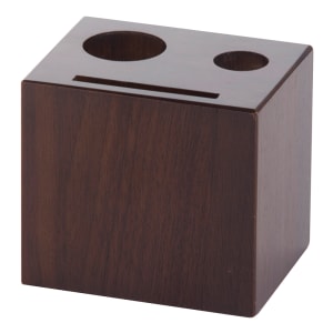 166-WBW Block Style Guest Check Holder - 3 1/2" x 2 3/4" x 3 1/4", Espresso