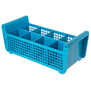 028-C32P114 Flatware Basket w/ (8) Compartments, Open Design, Polypropylene, Blue