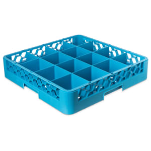 028-RG1614 OptiClean™ Glass Rack w/ (16) Compartments - Blue