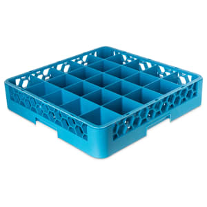 028-RG2514 OptiClean™ Glass Rack w/ (25) Compartments - Blue